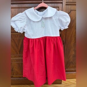 Festive Red and White Kids Dress